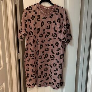 Leopard Print T-Shirt Dress